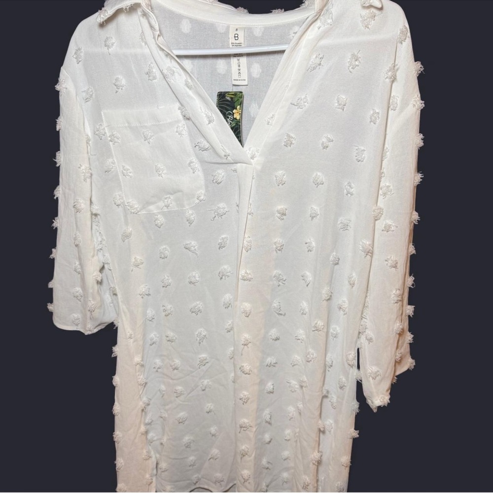 Elegant White Swim Coverup
